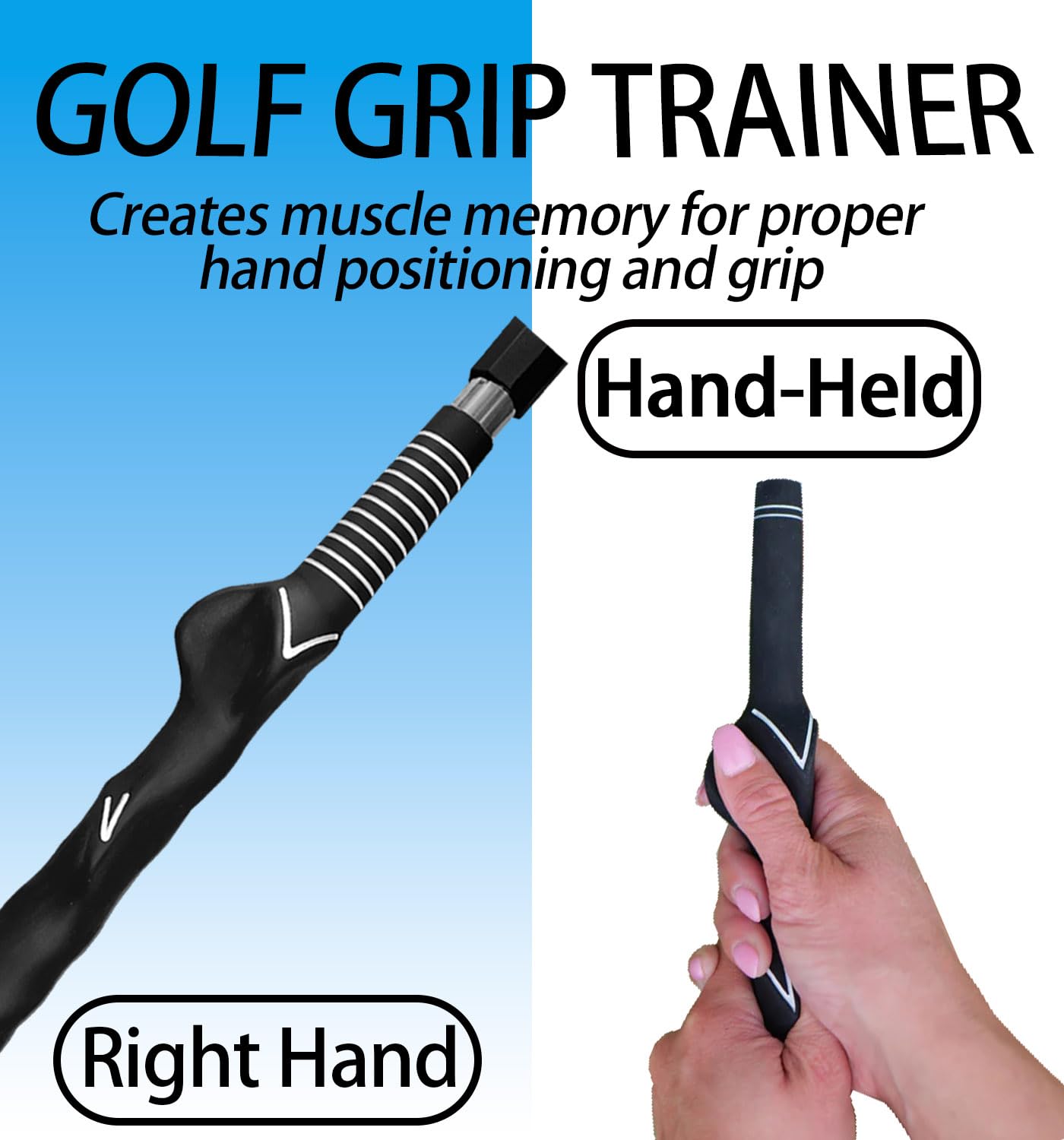 Zcoorey Golf Swing Trainer aid - Golf Training aid to Improve Hinge, Forearm Rotation, Shoulder turna and Grip.Portable Collapsible Swing Trainer Equipped with Golf Grip Trainer
