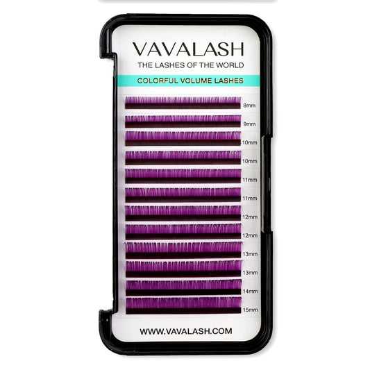 Colored Lash Extensions 0.07Mm C Curl Violet Individual Volume Lashes Extensions 13-20 Mix Length Color Eyelash Extensions For S
