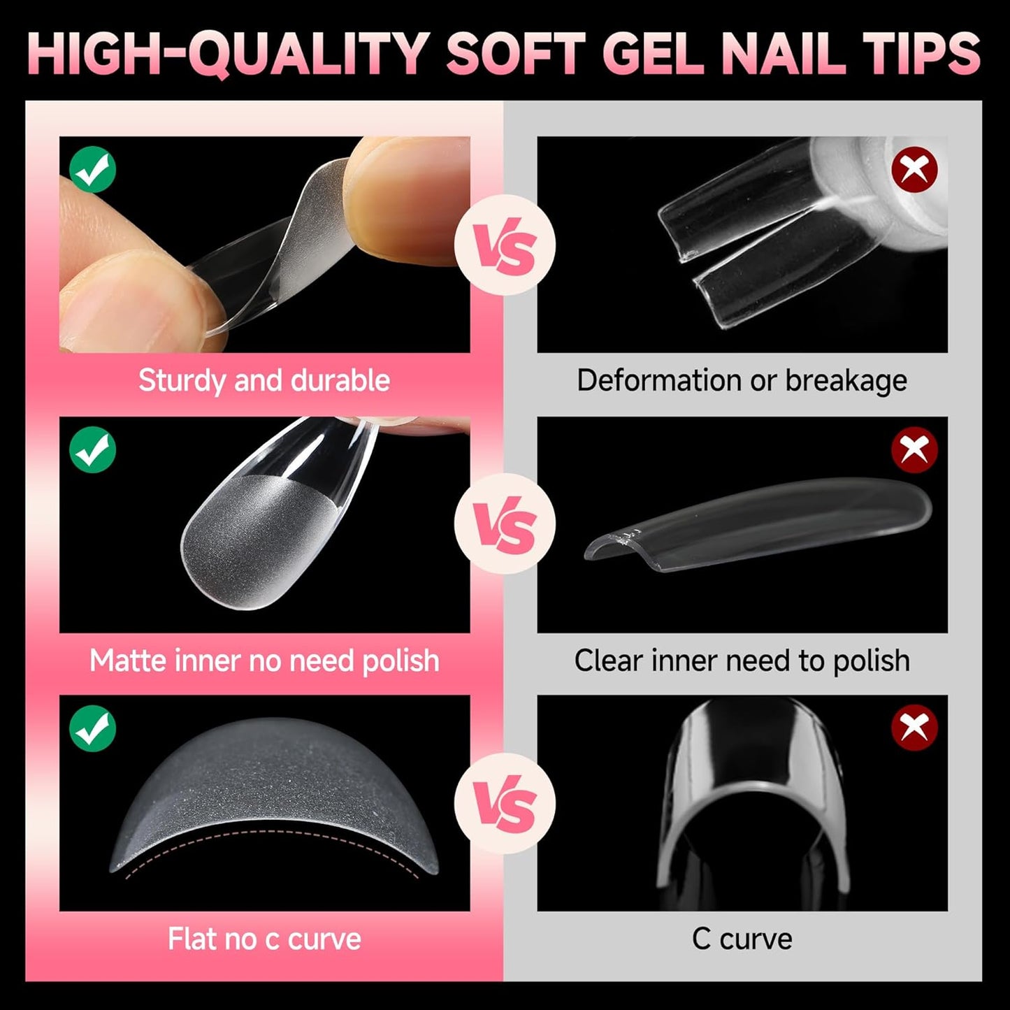 Extra Short Square Fake Nails | 216pcs Gel Tips | Full Cover Acrylic for DIY