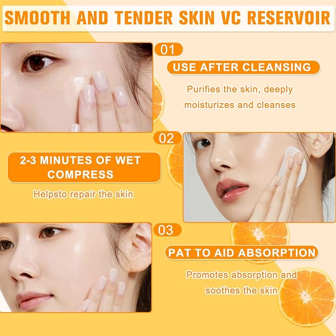 VC Toner-300ml,VC Toner Refreshing Hydrating Rejuvenating,VC Water Contains VC Ingredients Deeply Hydrate and Enhance Skin Elasticity,Deep Moisturing,Refreshing Water Lotion for All Skin Types