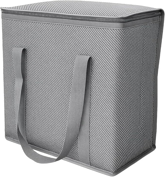 DURASACK Medium Insulated Food Delivery Bag – 13"x7"x13" Reusable Thermal Tote for Hot & Cold Meals – Portable, Foldable Meal Carrier for Takeout, Grocery, and Personal Use