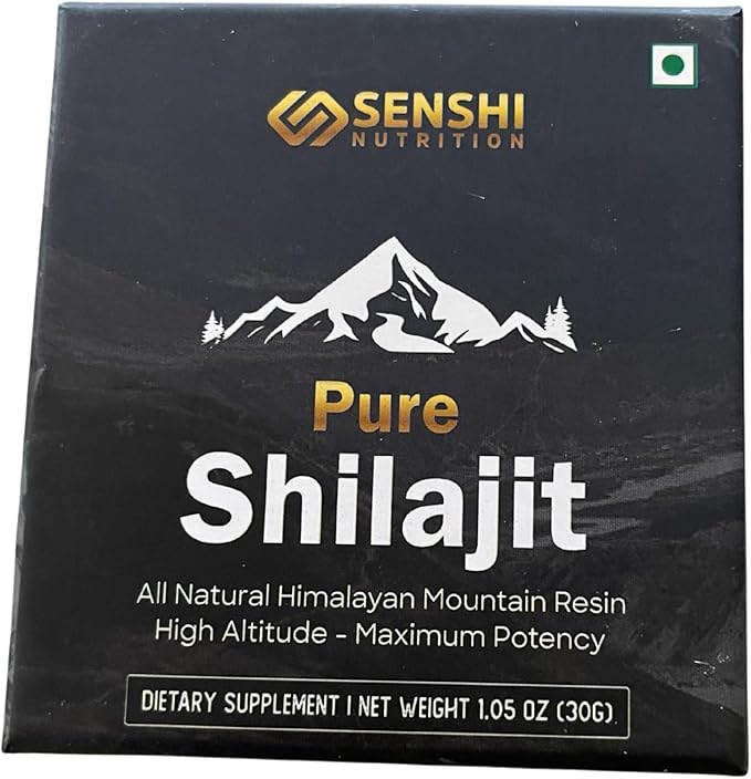 Shilajit - All Natural Maximum Potency Himalayan Mountain Resin from High Altitude - 100% Pure Shilajit with Fulvic Acid & 85+ Trace Minerals Complex - 1 oz / 30 g with Free Spoon Included