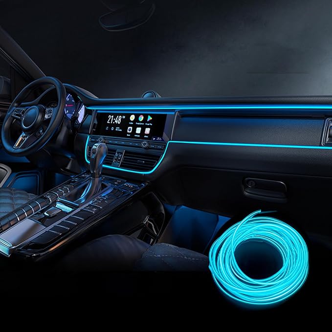 Car Interior Lights for Corvette C5 C6 C7 C8 V8 LED Car Interior Atmosphere Lamp Car Ambient Lighting Kits,Ice Blue
