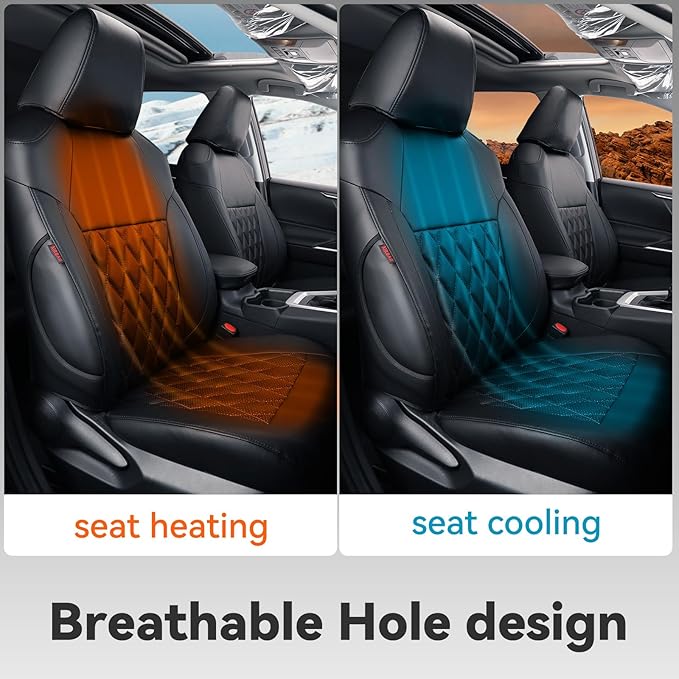 coverdream 2026 Rav4 Seat Covers Custom Fit for 2026 Toyota Rav4 Hybrid (SE,XSE) & PHEV GR Sport SUV,Full Set Luxury Waterproof Leather Car Seat Protector