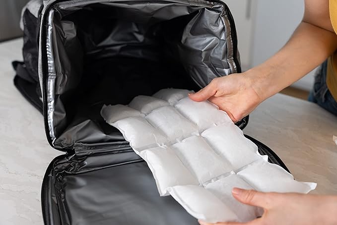 Nice Packs Reusable Dry Ice Packs for Shipping Frozen Food, Coolers, Lunch Boxes - Flexible and Long Lasting (25 Large Sheets)