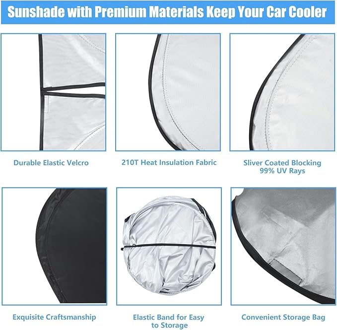 Windshield Sun Shade Custom Fit Nissan Frontier 2022-2025 2026 Front Window Sunshade for Frontier Car Accessories Foldable Sun Visor Protector Window Cover Keep Your Car Cool