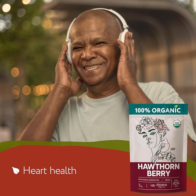 4 LB Value Pack Hawthorn Berries Organic - Hawthorne Berry Tea Organic - Pressure Balance, Heart, Digestion, Immune Support – Non-GMO, No Additives - Ideal for Herbal Tea & Remedies