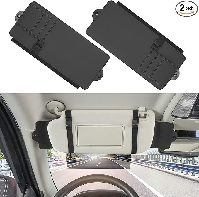 JOYTUTUS Polarized Sun Visor Extender for Car Sunshade Visor Extension, Adjustable Sun Visor Extender Anti-Glare, Safe Driving, Sun Visor for Car (2 Pack)