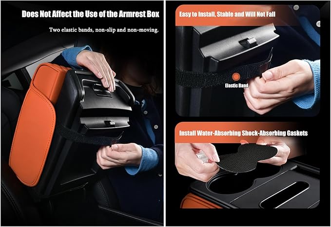 Car Armrest Center Console Cover for Lincoln Navigator L 2018–2025, Center Console Pad with Cup Holder, Multifunctional Armrest Cushion,D Grey
