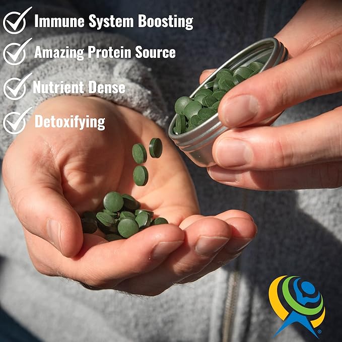 On Target Living Organic Chlorella Tablets | USDA Organic | 1000 Tablets | Immune System Boosting | Chlorophyll | Recovery | Athletic Performance | Premium Quality