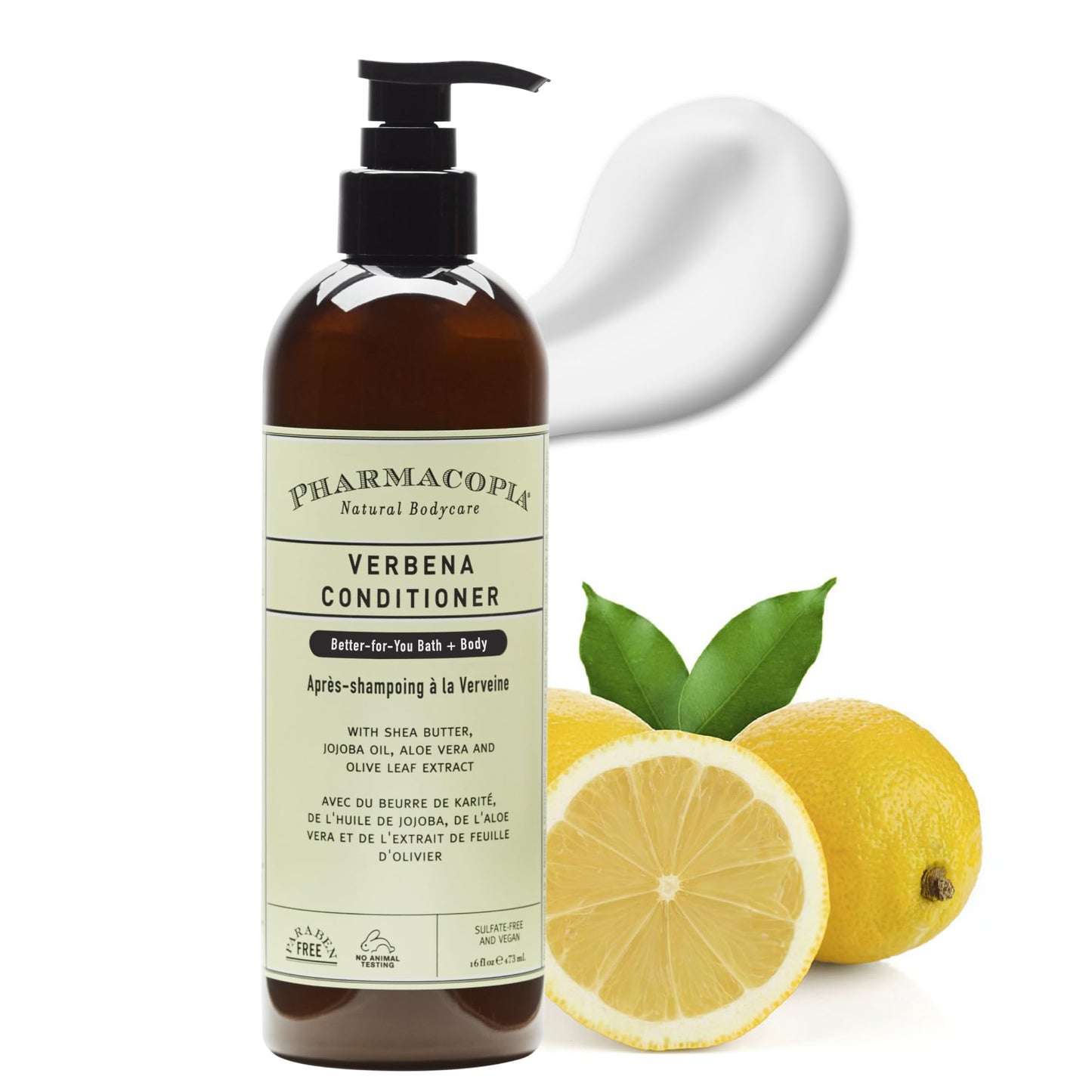 Pharmacopia Verbena Conditioner - Natural Scalp Moisturizer, Vegan & Cruelty-Free Hair Care with Shea Butter, Aloe Vera, Jojoba