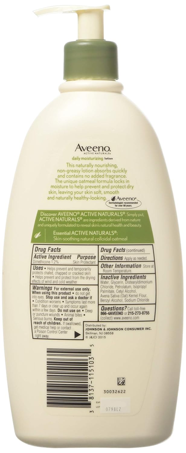 Aveeno Daily Moisturizing Lotion | 2-Pack | 20 Fl Oz Pump | Hydrating