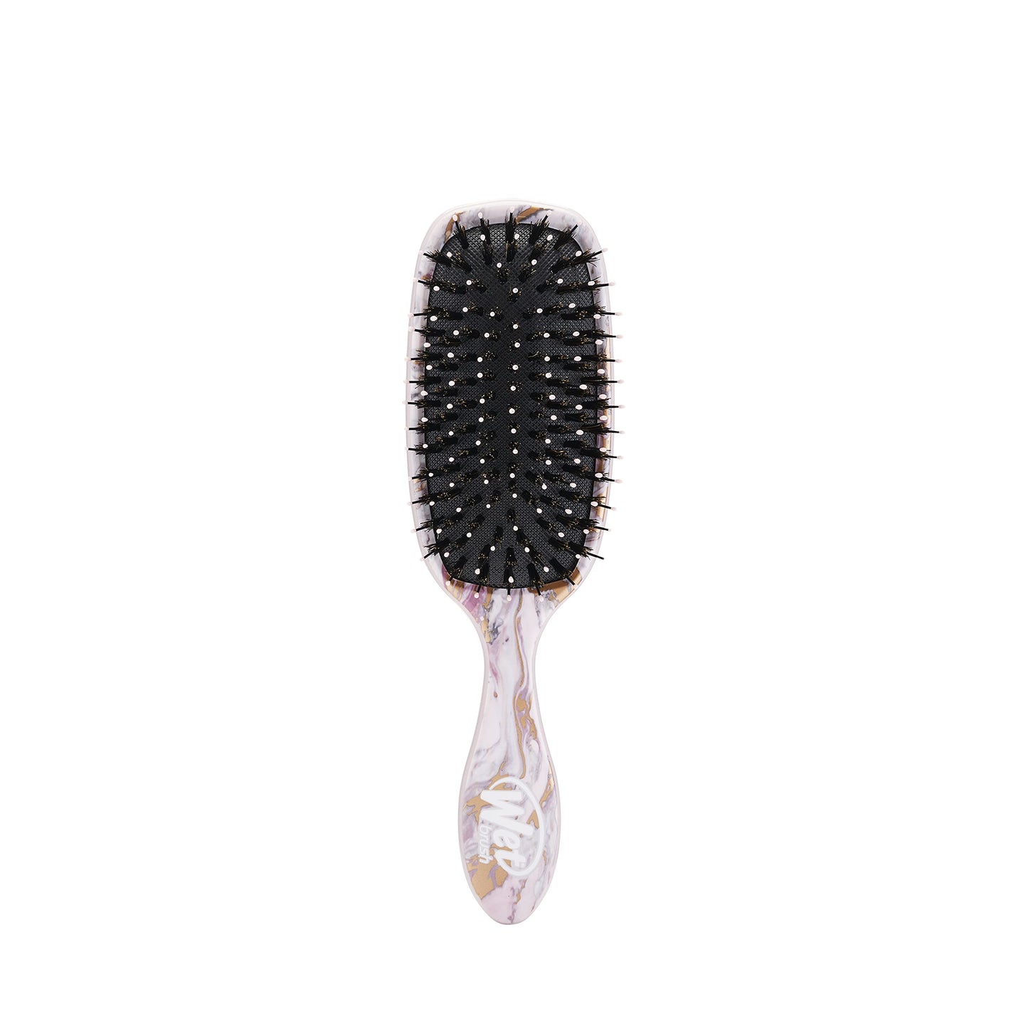 Wet Brush Shine Enhancer Paddle Brush, Marble Bronze - Hair Detangler Brush With Ultra Soft Bristles, Infused With Natural Argan