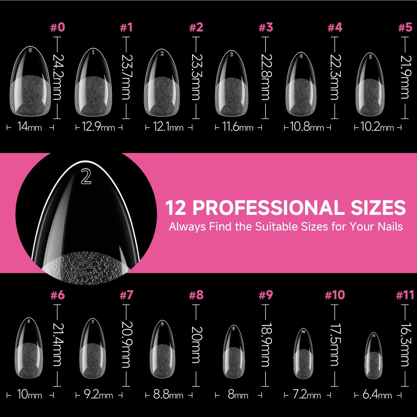 UNA GELLA Square Toe Nail Tips | 504 Pcs Soft Gel Full Cover | DIY Pedicure