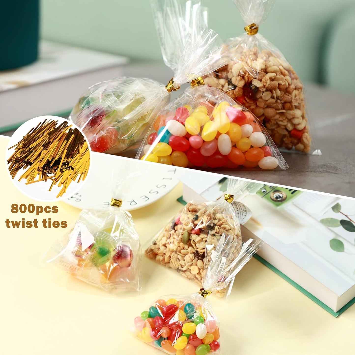10" x 13" Large Clear Resealable Cellophane Bags 200 pcs, Self-sealing Clear Bags for Packaging Products Self-adhesive Cello Bags for Clothes, T-shirts, Pants and Gifts, 200 ct in Bulk