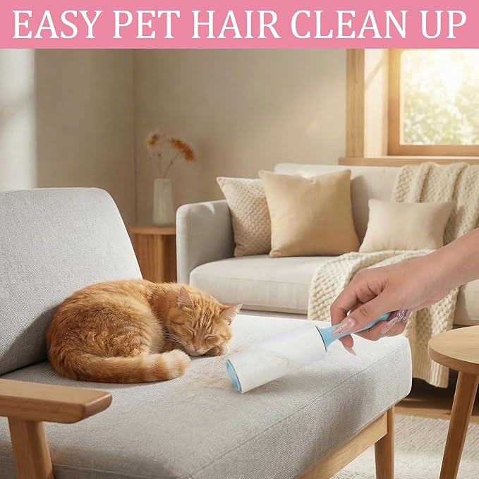 24 Pcs Mini Lint Roller Travel Size Portable Travel Lint Roller for Purse Pet Hair Clothes Furniture Car Compact Lint Bursh Sticky Small Cat Hair Removal Tool Gifts 720 Sheet