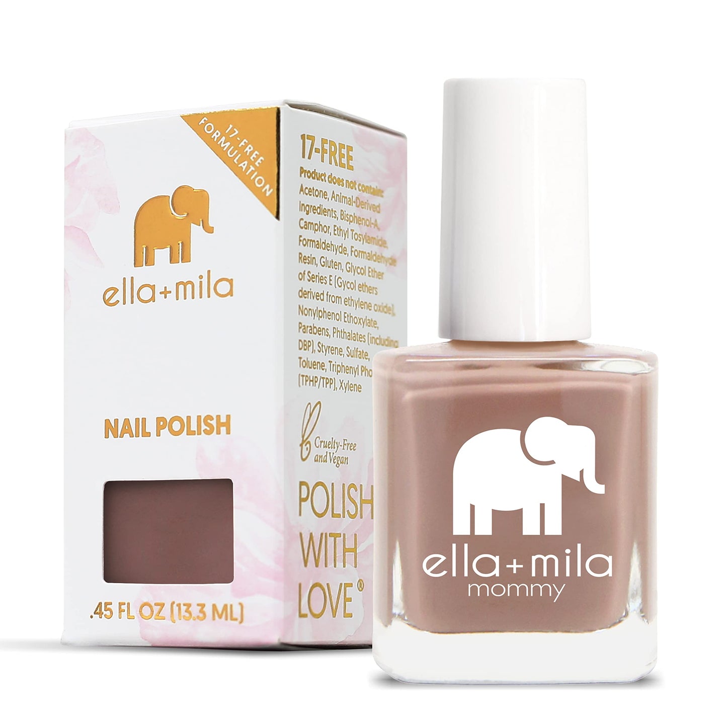 Ella+Mila Nail Polish - Quick Dry Nail Polish - Long-Lasting & Chip-Resistant Nail Polish (Mommy Collection - Cup O'Latte - 0.45