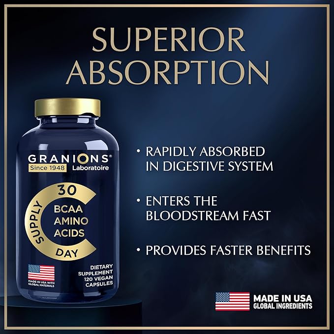 Essential Amino Acids Supplement for Men & Women - All 9 BCAAs EAA Supplements Formula - Leucine Amino Acid, Lysine, Tryptophan, Advanced Amino Energy & Muscle Recovery - 240 Vegan BCAA Capsules