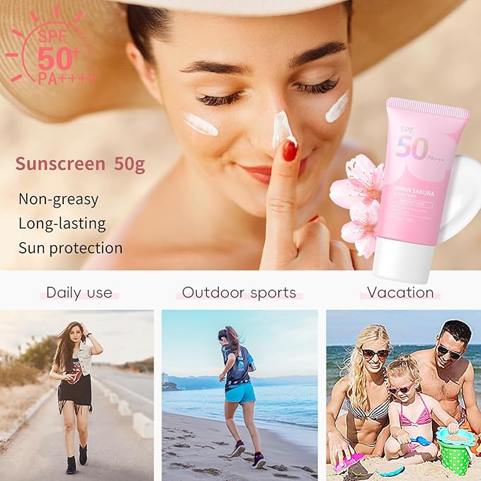 9 Pcs Japan Sakura Skincare Set Teen Girls Gifts - Skin Care for Teens 10-12 - Japanese Skin Care Routine Kit for Women - Travel Size Face Care Set with Cleanser,Sunscreen,Headband,Roller