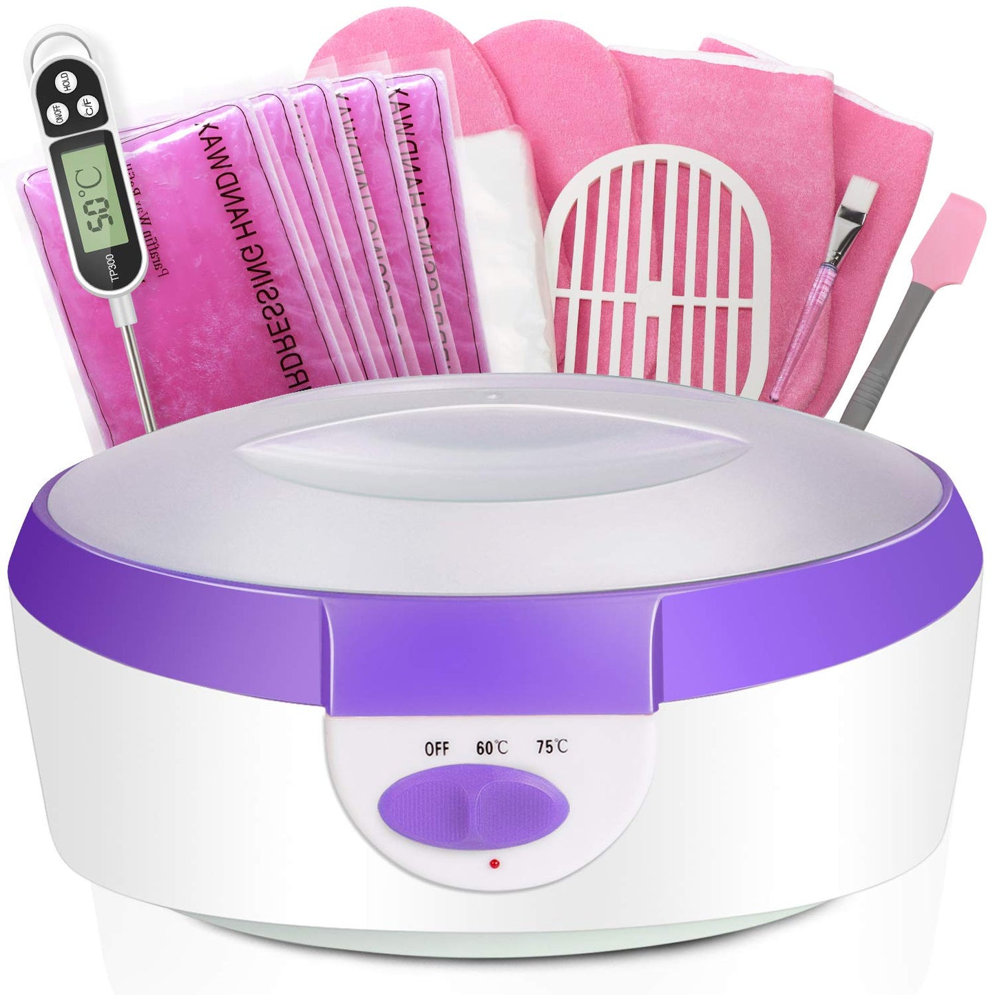 Paraffin Wax Machine For Hand And Feet - Ejiubas Paraffin Bath,Quick Heating,Large Capacity,Includes 2.2 Lb Paraffin Wax 200 Glo
