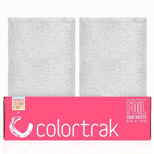 Colortrak Embossed Sheets Silver Aluminum Foil Pop-Up Dispenser, 1000 Pre-Cut Sheets Non-Slip Textured Silver 5 X 11 Sheets For