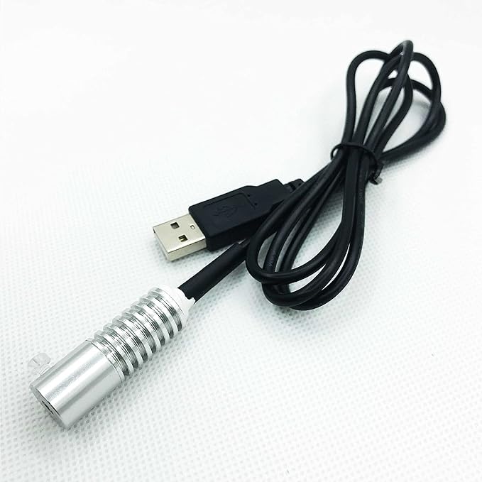 Side Glow Fiber Optic USB Light Source Illuminator Fiber lamp Light Source Guide Fiber LED Light Source 5V Fiber Small Light Source(Red, 6mm)