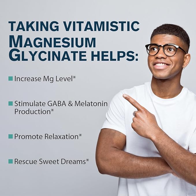 Magnesium Glycinate, Chelated, Highly Bioavailable, Fully Reacted & Non-Buffered, Gentle on The Stomach, 140 mg Elemental Magnesium, for Sleep, Bone, Muscle, Non GMO, 120 Vegan Caps