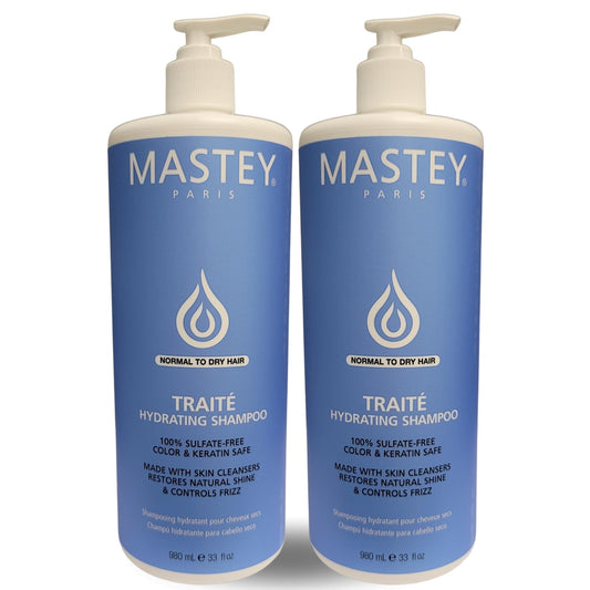 Mastey Paris - Traite Hydrating Shampoo-100% Sulfate Free, Color And Keratin Safe. Restores Natural Shine, Controls Frizz, Hydra