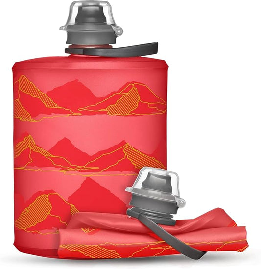 HydraPak Stow - Collapsible Backpacking Water Bottle (350ml, 500ml, 1L) - BPA Free, Ultra Light, Spill-Proof Twist Cap