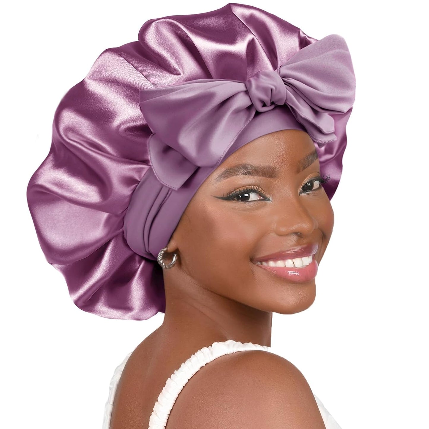 Silk Bonnet for Sleeping | Double Layer Satin Lined | Curly Hair - Sage