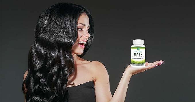 Best Earth Naturals Hair Growth Vitamin Formula to Help Support Thick Full Strong Healthy Hair - for Men & Women - 30 Count