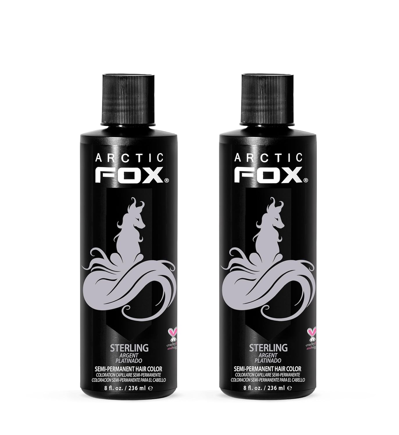 ARCTIC FOX Vegan Semi-Permanent Hair Color Dye | STERLING | 4 Fl Oz