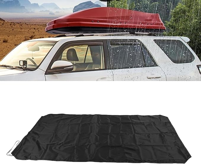 210D Oxford Cloth Water Proof Box Lid Cover,Tent Trailer Cover Travel Trailer Roof Cover car Roof Top Tent Trailer Cover for SUV Rooftop Travel Luggage Rack (270 * 145cm)