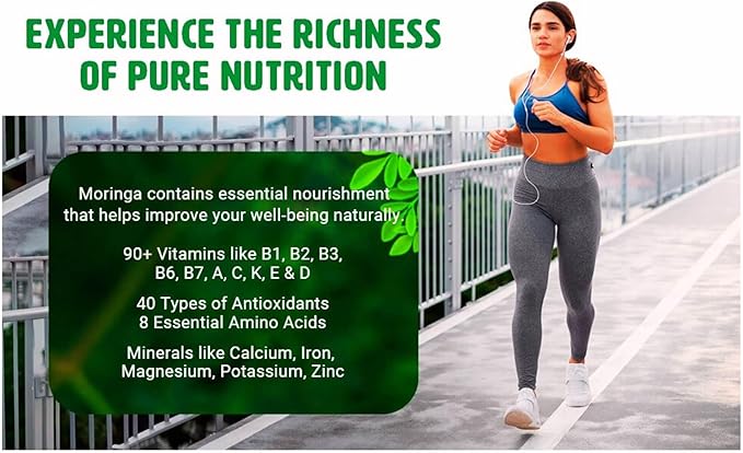 Moringa Tablets with Turmeric and Ginger, 300 Pills, 5 Month Supply, 150 Serving, 1000 Mg per Serving. One Capsule with Multiple Benefits - Supports Digestive Health(Pack of 1)
