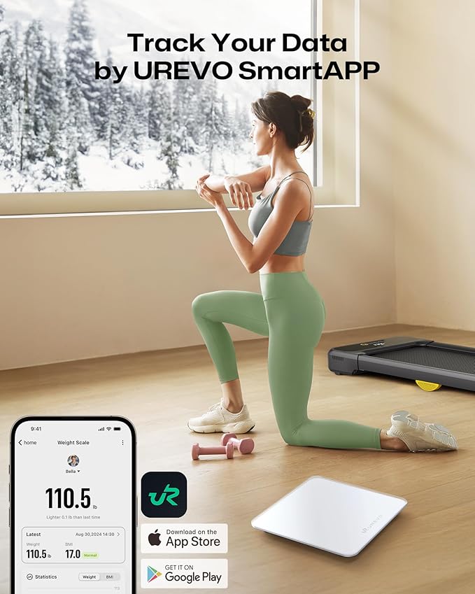 Walking Pad Treadmill + Smart Scale for Body Weight 11