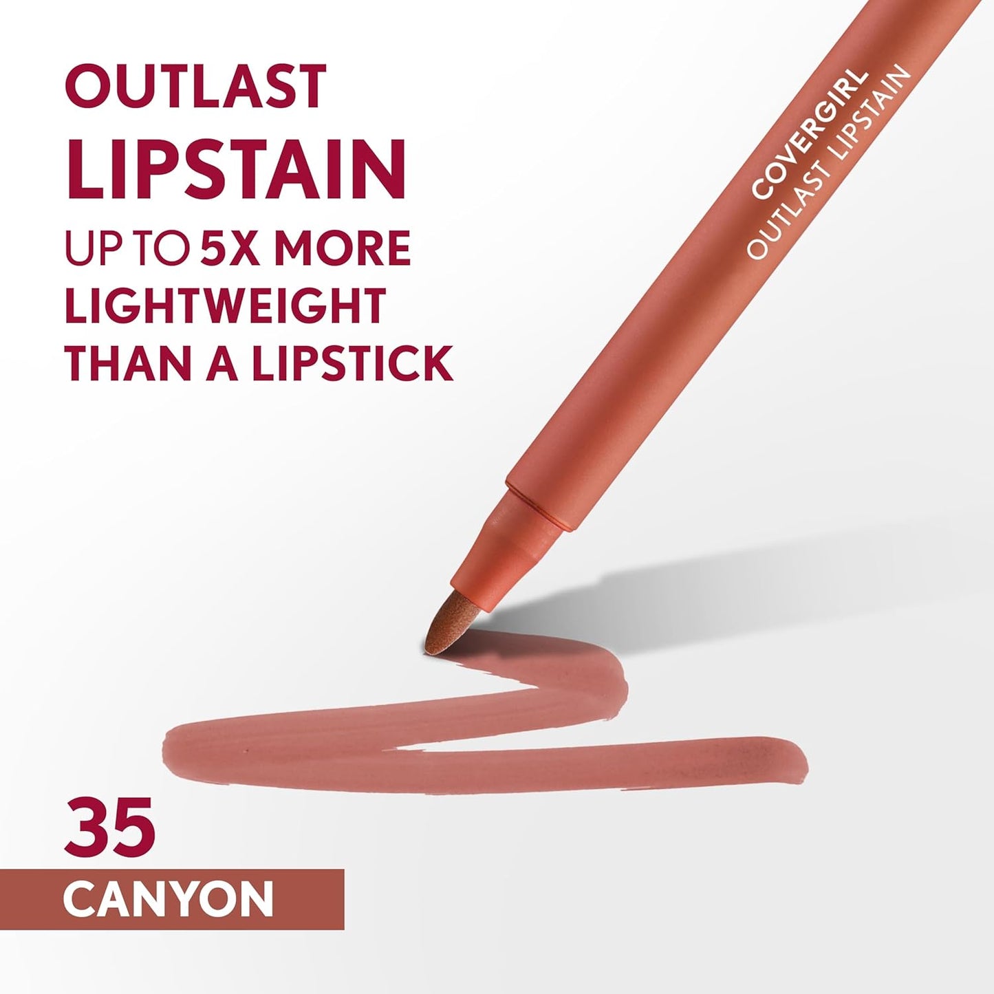 CoverGirl Outlast Lipstain Bundle | Atomic Love 55 & Canyon 35 Shades