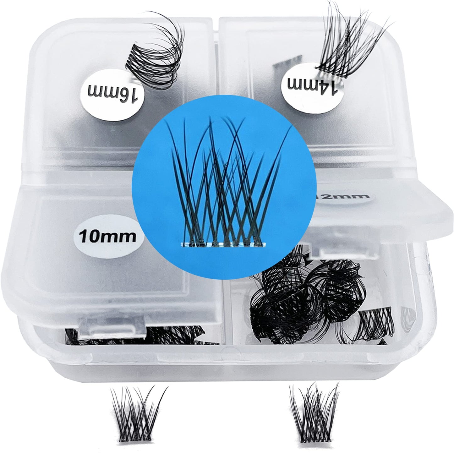 Clear Band Lasshes Clusters Russian D Curl Ninglash Nf14 Diy Eyelash Extension 96 Pcs Individual Lash Extensions Soft Natural Li