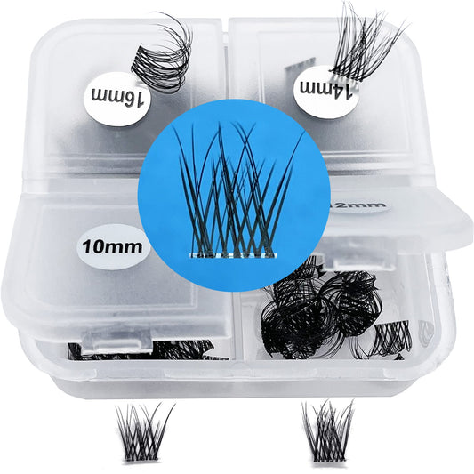 Clear Band Lasshes Clusters Russian D Curl Ninglash Nf14 Diy Eyelash Extension 96 Pcs Individual Lash Extensions Soft Natural Li