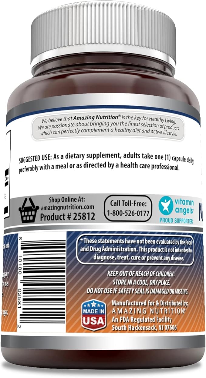 Amazing Formulas Magnesium Oxide 500 mg Capsules Supplement | Non-GMO | Gluten Free | Made in USA (90 Count | 2 Pack)