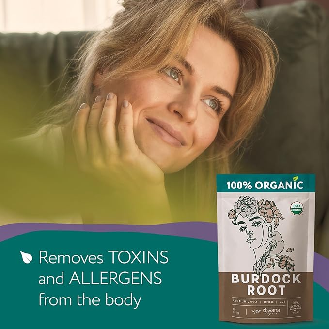 Premium Burdock Root Organic (16 oz.) - Greater Burdock Root Tea Loose - Raíz De Bardana Organica 우엉차 - Bulk Herbal Tea for Liver Cleanse, Body Detox, Digestion
