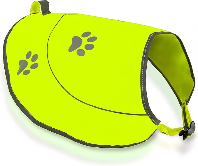 Dog Reflective Vest - Comfortable Jacket Safety Hunting, High Visibility for Dogs with Elastic Straps and Clasp Closure- Yellow, XX-Large