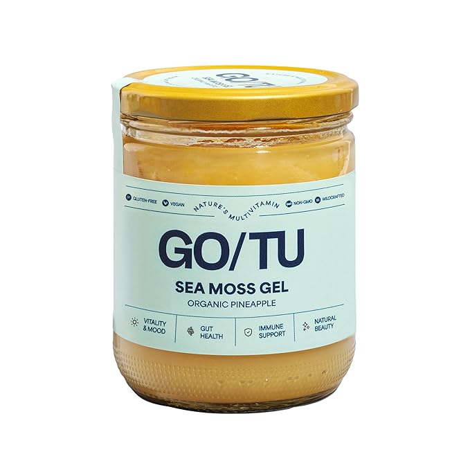 GO/TU Sea Moss Gel – 16oz Pineapple | Pure, Shelf-Stable Superfood | Nature’s Multivitamin
