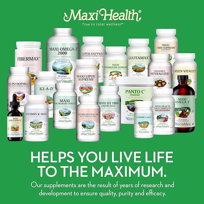 Maxi Health Chewable Multivitamin for Kids, Teens and Adults - Cherry Chewable Vitamins for Adults & Children - Kosher Kids Multivitamin + Iron (90 Tablets)