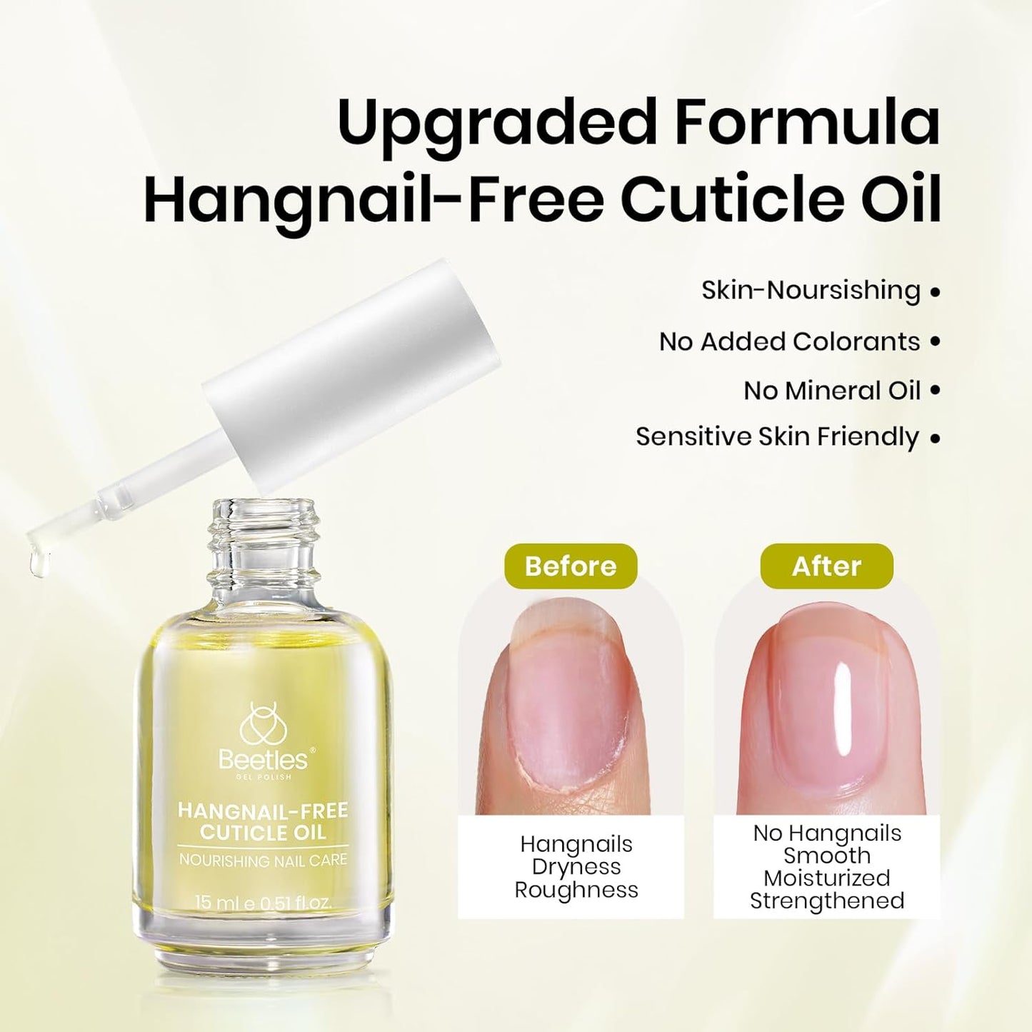 15ml No Wipe Gel Top Coat & Base Coat Set | Long-Lasting Shine for Women