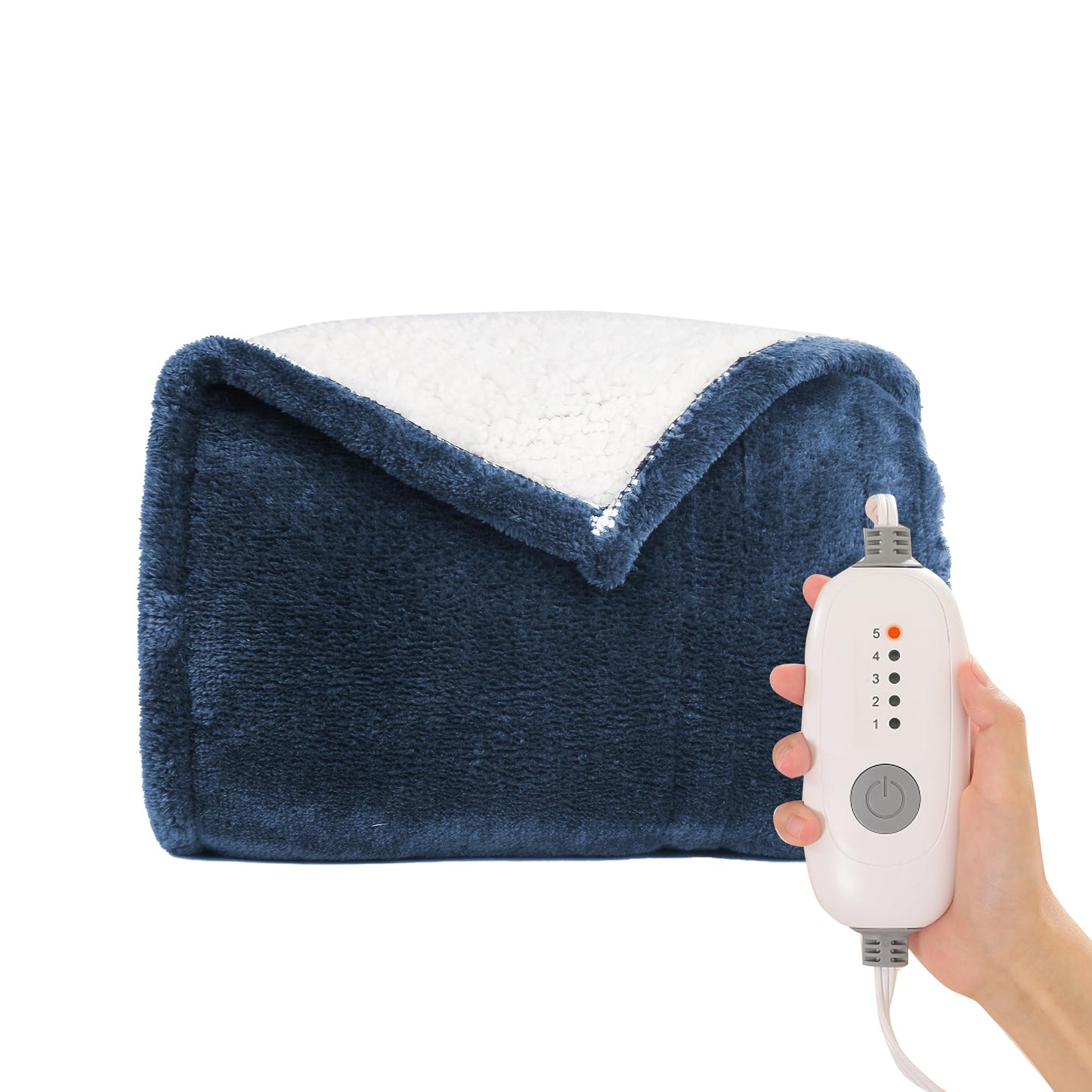 Heated Blanket Electric Blanket Full Size 72''x84'', Soft Flannel Heating Blanket with 1-10 Hour Auto Off - 6 Heat Settings - Machine Washable - Dark Grey