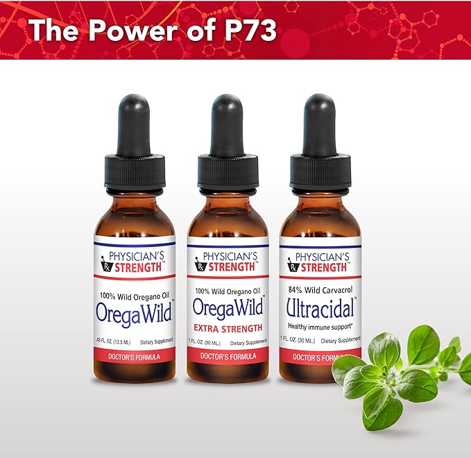 Physician's Strength OregaWild Extra Strength - 30 mL - 100% Wild Oregano Oil - 432 Servings