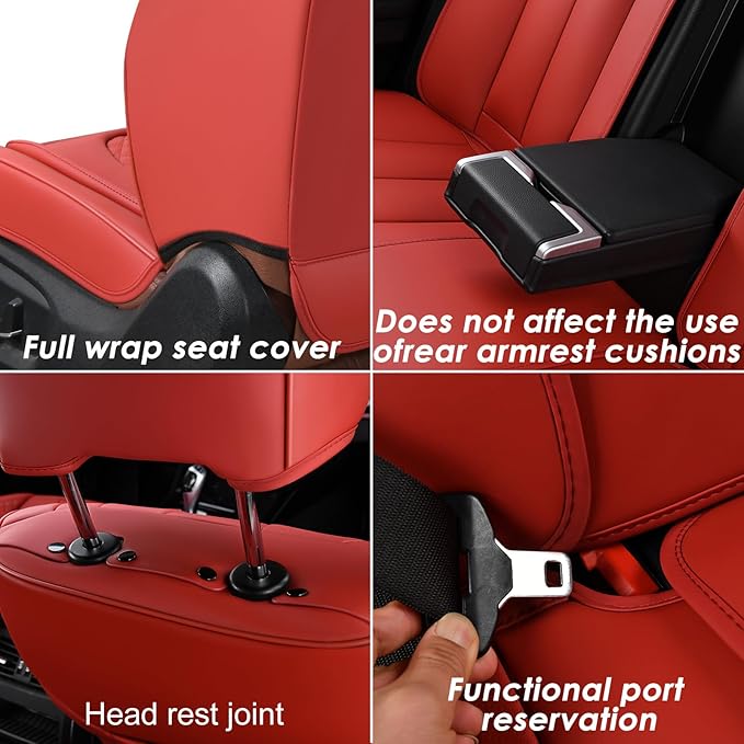 KEYOOG Car Seat Covers Full Set, 2-Seater Waterproof and Breathable Nappa Leather, Fit for Front Seats of Cars, Compatible with Airbags, Car Seat Protector Covers for Most Cars - Pure Black
