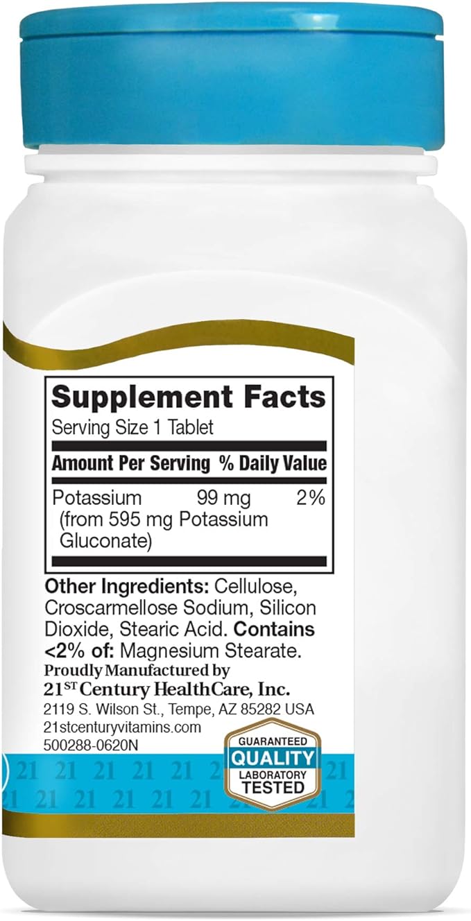 21st Century Potassium 595 mg Tablets, 110-Count
