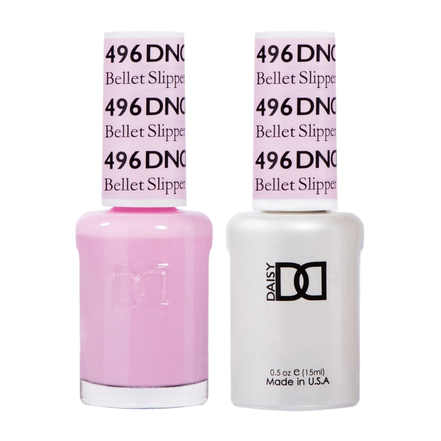 Dnd Gel Polish Set - 1 Each Of Pink Gel Polish And Pink Nail Polish, 496 Bellet Slipper, 0.5 Fl Oz