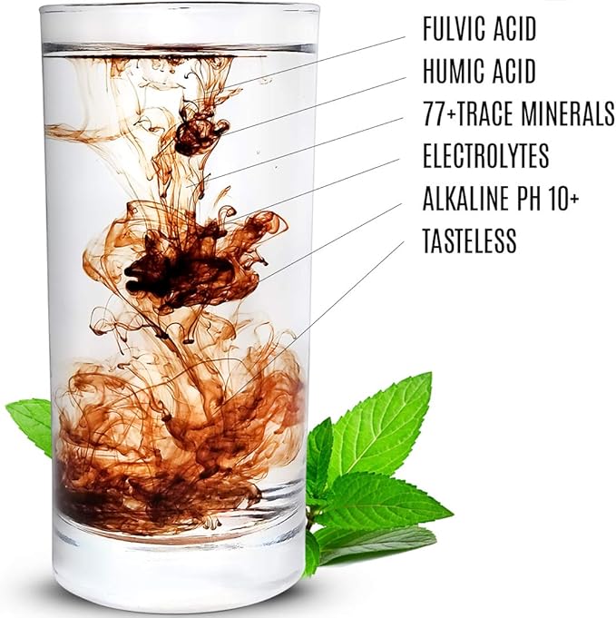 Fulvic Humic Acid Ionic Trace Minerals with Electrolytes Liquid Supplement Plus Oregano Oil Drops Super Strength More Versatile Then Oil of Oregano Softgels and Capsules
